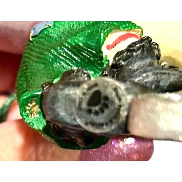Boyd's Bear Dressed in Cream & Green Elf Outfit with Red Santa  Holding a Wrench - Picture 5 of 5